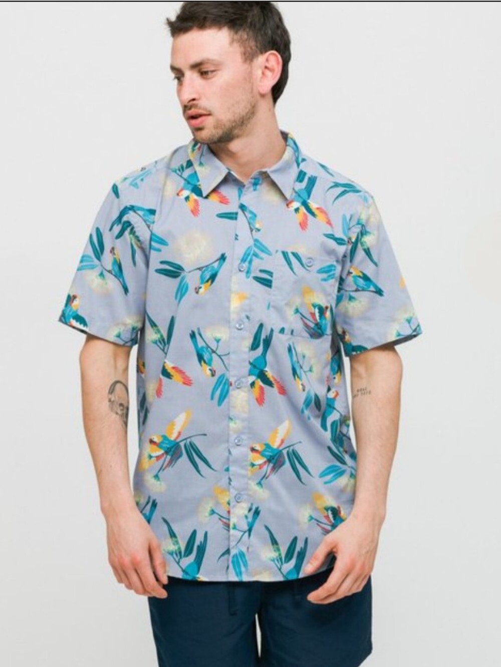 Patagonia Men's XL Short-Sleeve Parrots Button-Up Shirt